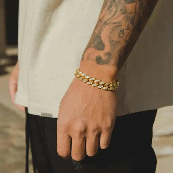 DIAMOR® 12MM ICED CUBAN LINK BRACELET