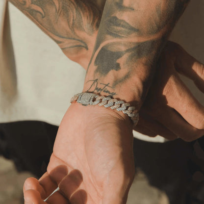 DIAMOR® 14mm Diamond Prong Link Bracelet