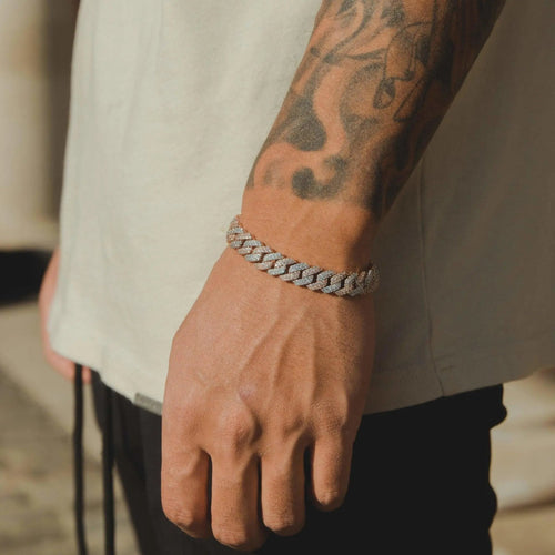 DIAMOR® 14mm Diamond Prong Link Bracelet