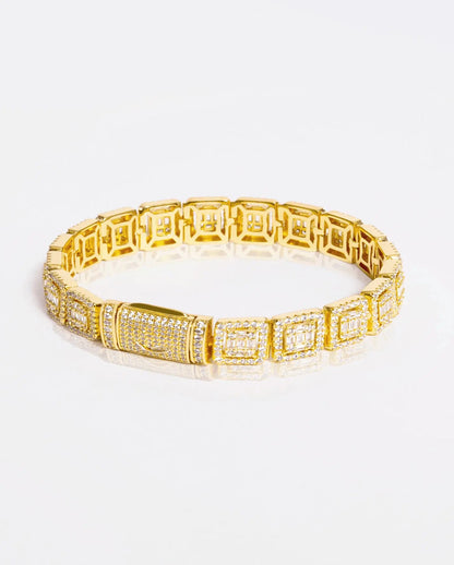 DIAMOR® 12mm Clustered Tennis Bracelet