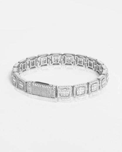 DIAMOR® 12mm Clustered Tennis Bracelet