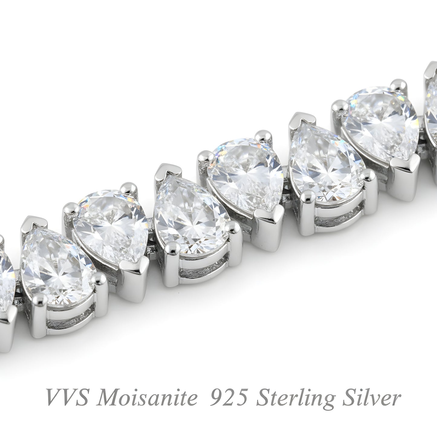 DIAMOR® Moissanite Pear Cut Bracelet