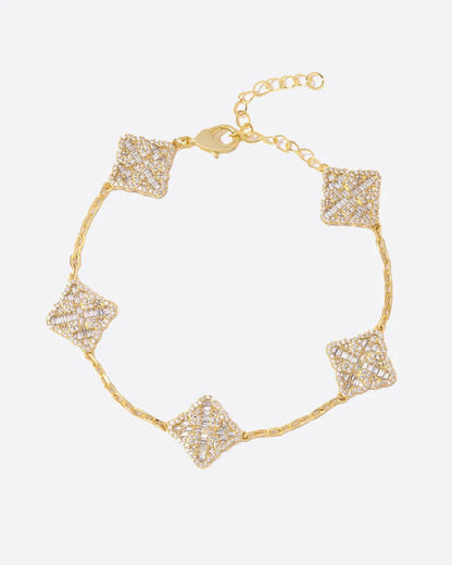 DIAMOR® Iced Clover Bracelet