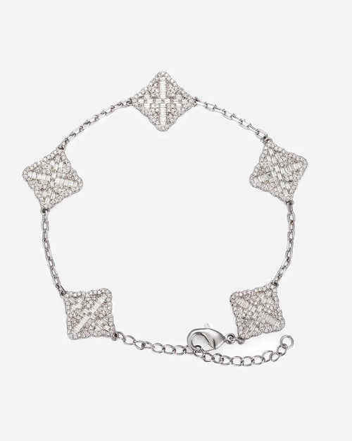 DIAMOR® Iced Clover Bracelet