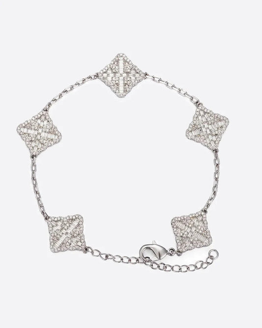 DIAMOR® Iced Clover Bracelet