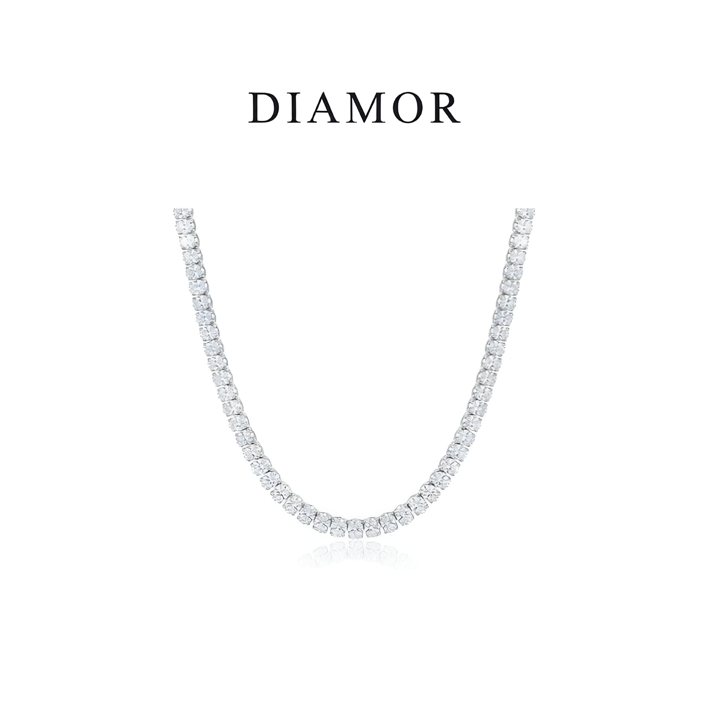 DIAMOR® Oval Tennis Necklace