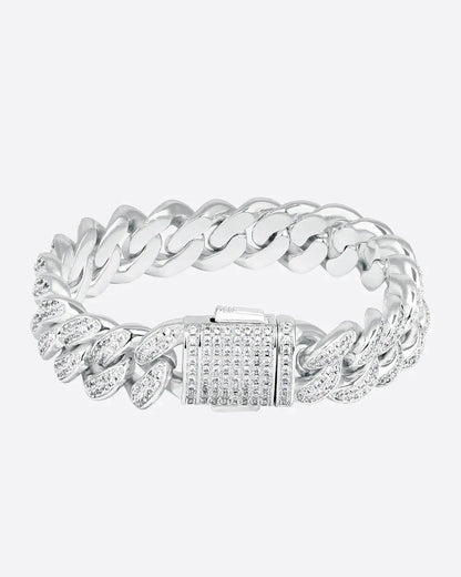 DIAMOR® 12MM ICED CUBAN LINK BRACELET